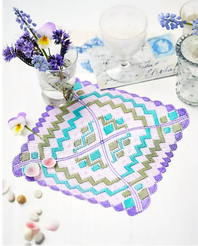  Dentelle torchon & fils coupés 